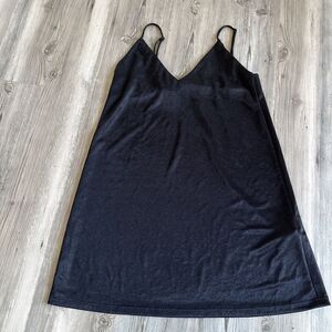 Zara Black Slip Nightie Nightgown Slip Dress - Size Medium